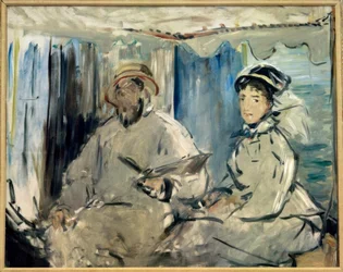 Monet Painting in His Studio